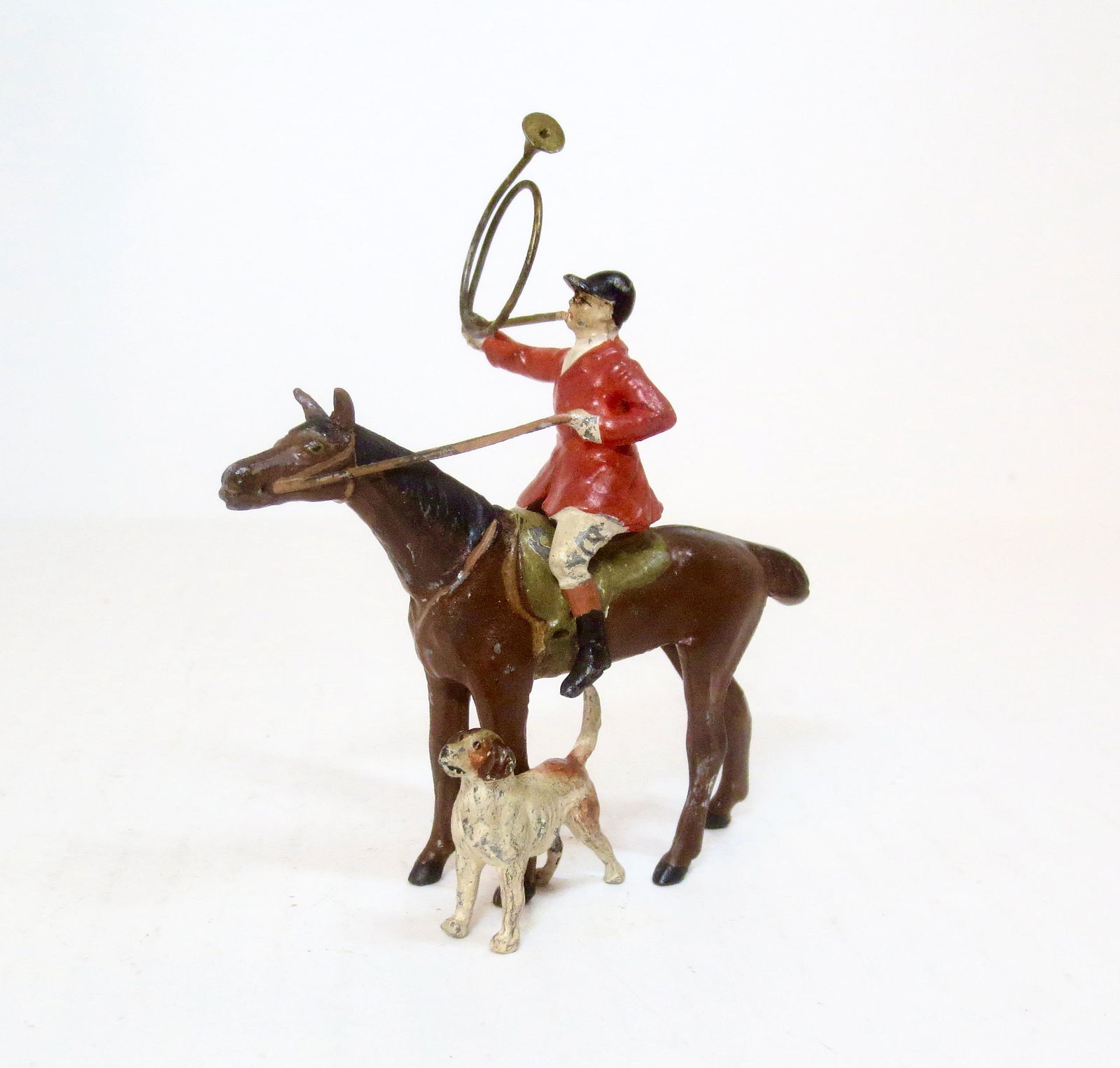 Heyde Mounted Huntsman Blowing Horn: 85mm tall. Near mint condition. Unboxed.