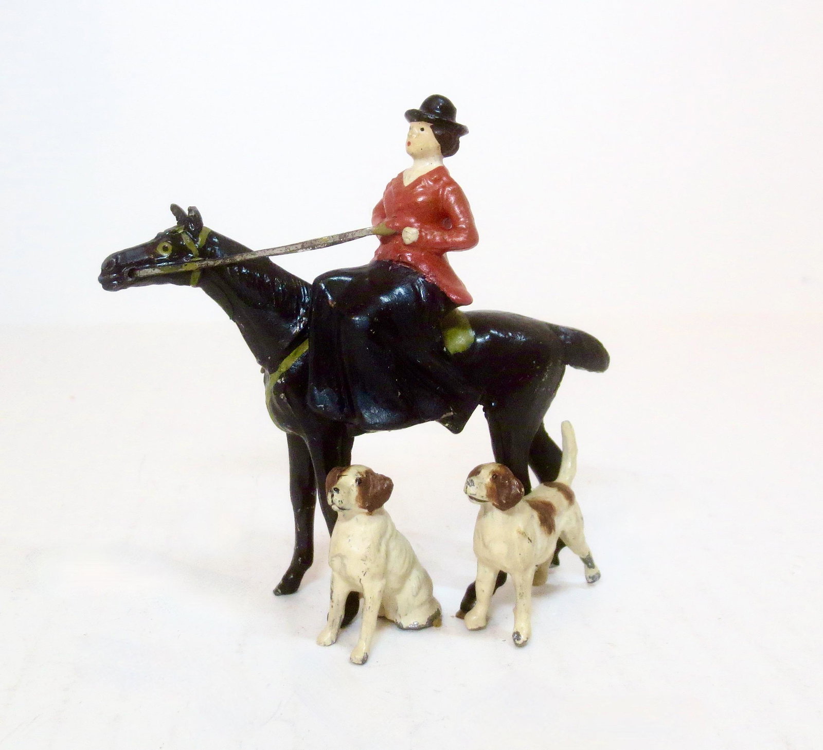 Heyde Mounted Huntsman With Hounds: 90mm tall. Near mint condition. Unboxed.