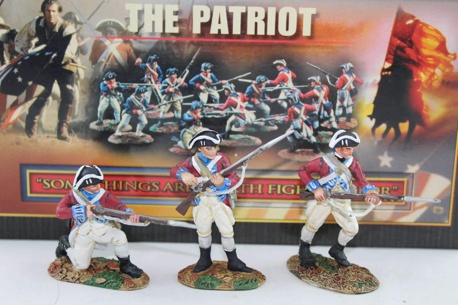 Conte The Patriot - British Regulars: Three pcs, 54 mm, set #PAT 205, British Regulars, MIB.