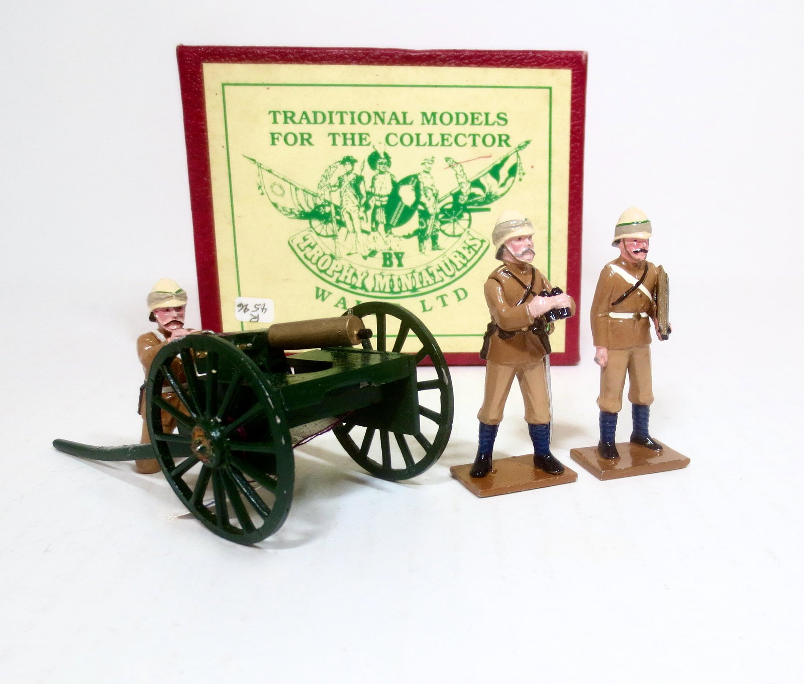 Trophy Miniatures 94th Foot Maxim Gun: With Connaught's Rangers crew. 4 pieces. Mint to near mint condition. Box excellent.