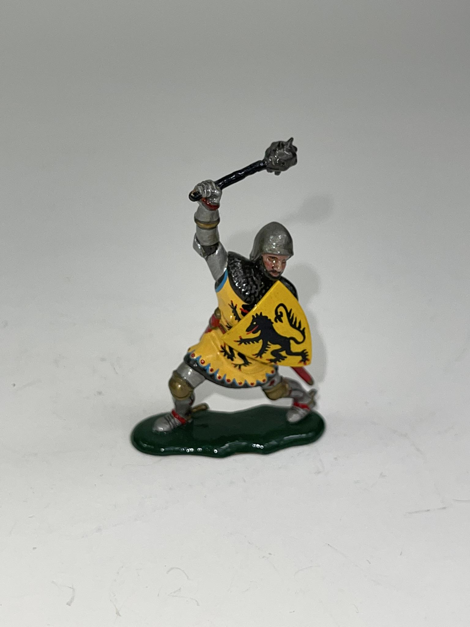 Selwyn Foot Knight with Mace: 1 piece 54mm figure in excellent condition. Original casting painted by Captain Roy Dilley Circa 1990.