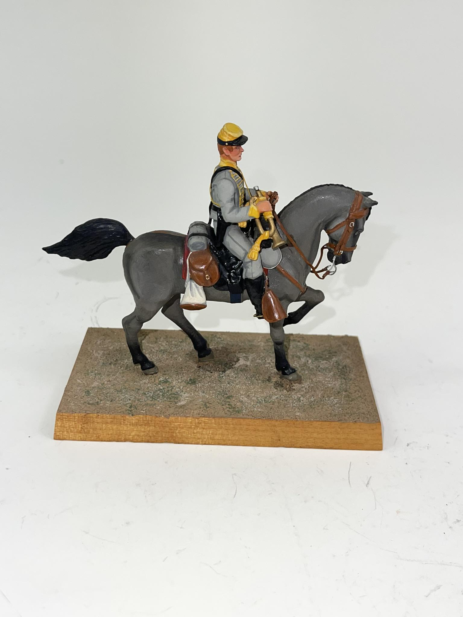 Military Miniature ACW Confederate Bugler (1 of 2)
