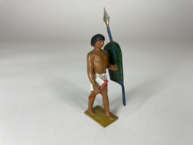 MIM Egyptian Lancer XVIII Dynasty: #255 White Shield on base. 1 Piece. Condition Excellent.