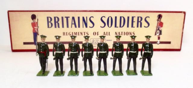 Britains #2088 Duke Of Cornwall's Light Infantry: Post war issue. 8 pieces. Mint to near mint condition. Box excellent.