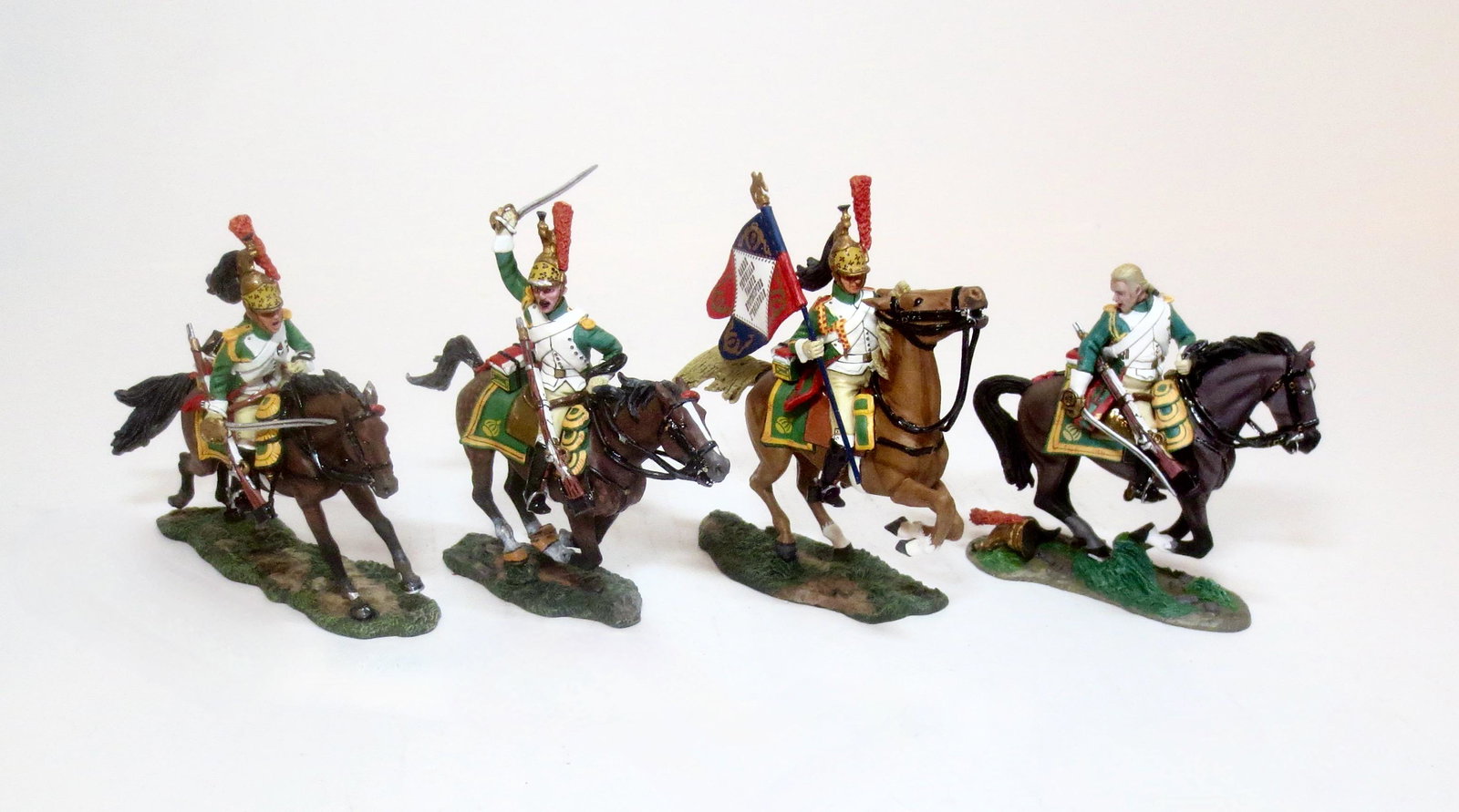King & Country Age Of Napoleon Cavalry: 4 pieces. Mint to near mint condition. Unboxed.