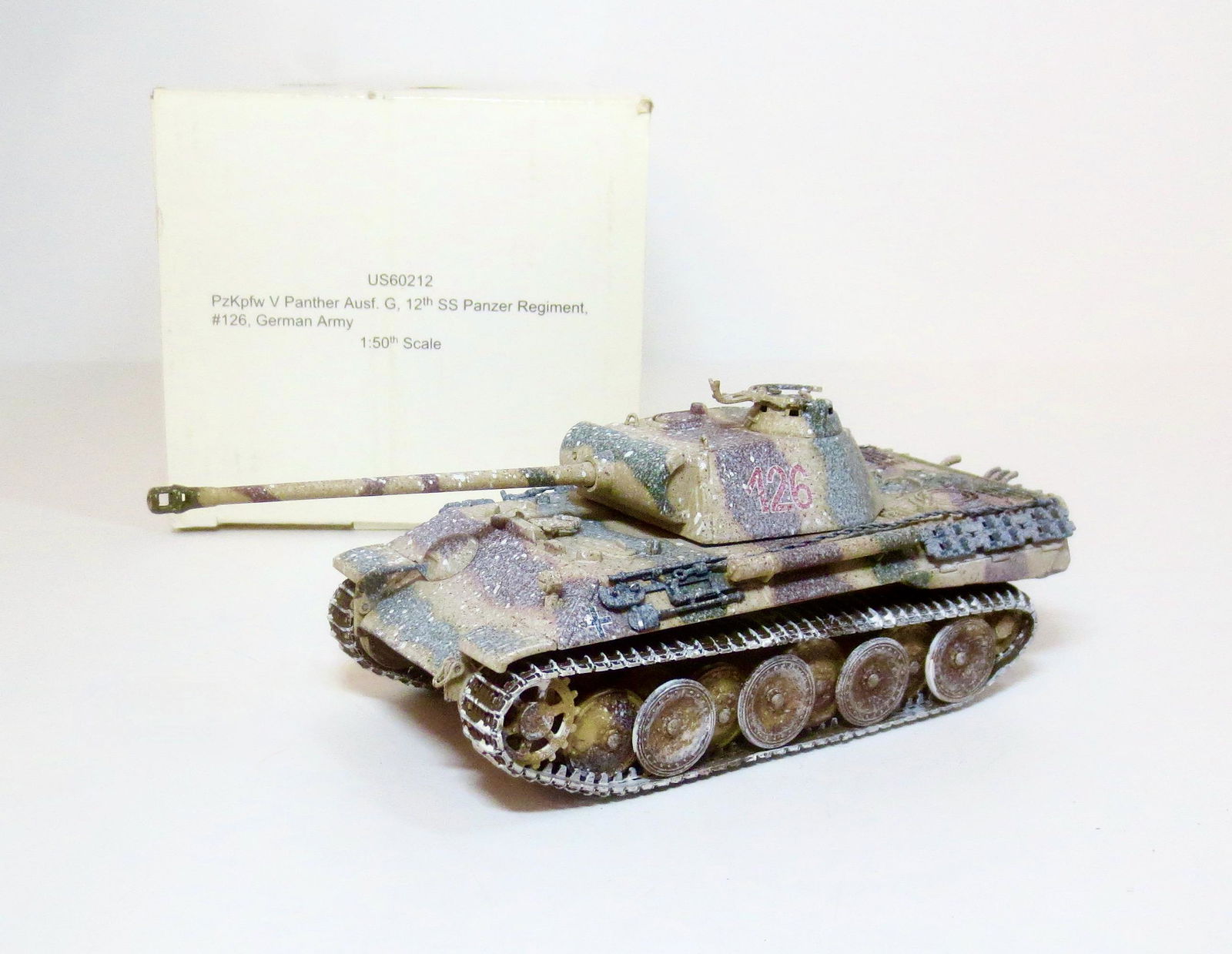Corgi Battle of the Bulge Panther Ausf G.: 12th SS Panzer Regiment. 1:50 scale. Mint in box. Box excellent.