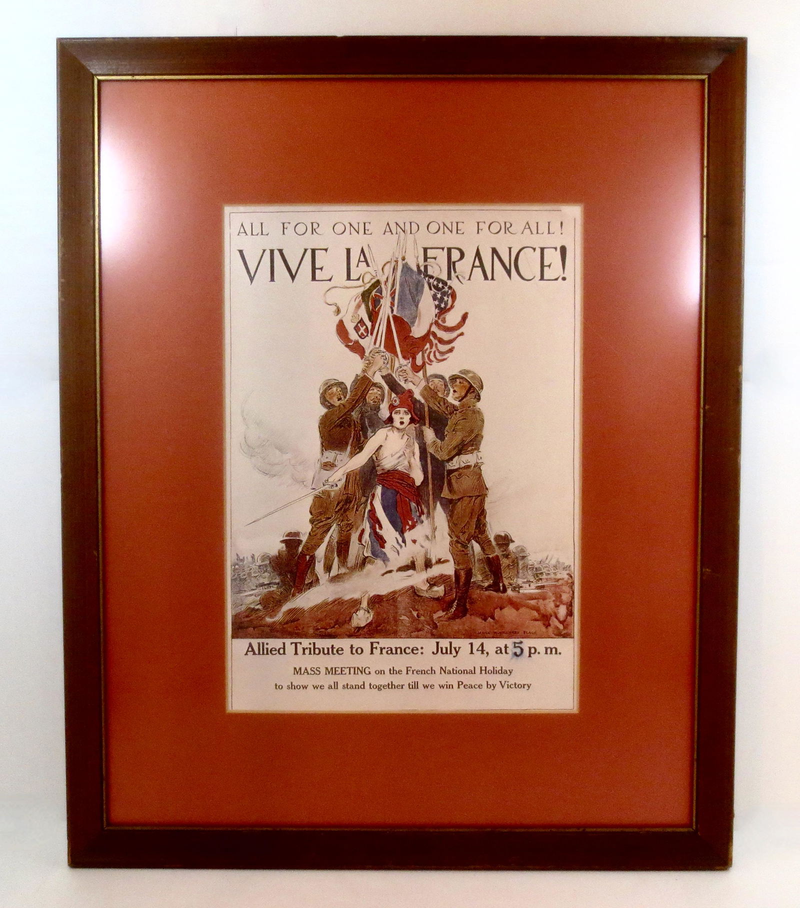 Framed "Viva La France" Leaflet (1 of 1)