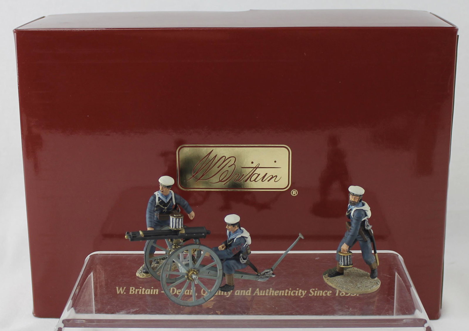 Britains Set 27038 British Naval Brigade: War Along the Nile Series. Includes Gatling Gun and Crew. Limited Edition #88 of 350. 4 Pieces. Condition Near Mint. Box Excellent with Cardboard Shipping Box.