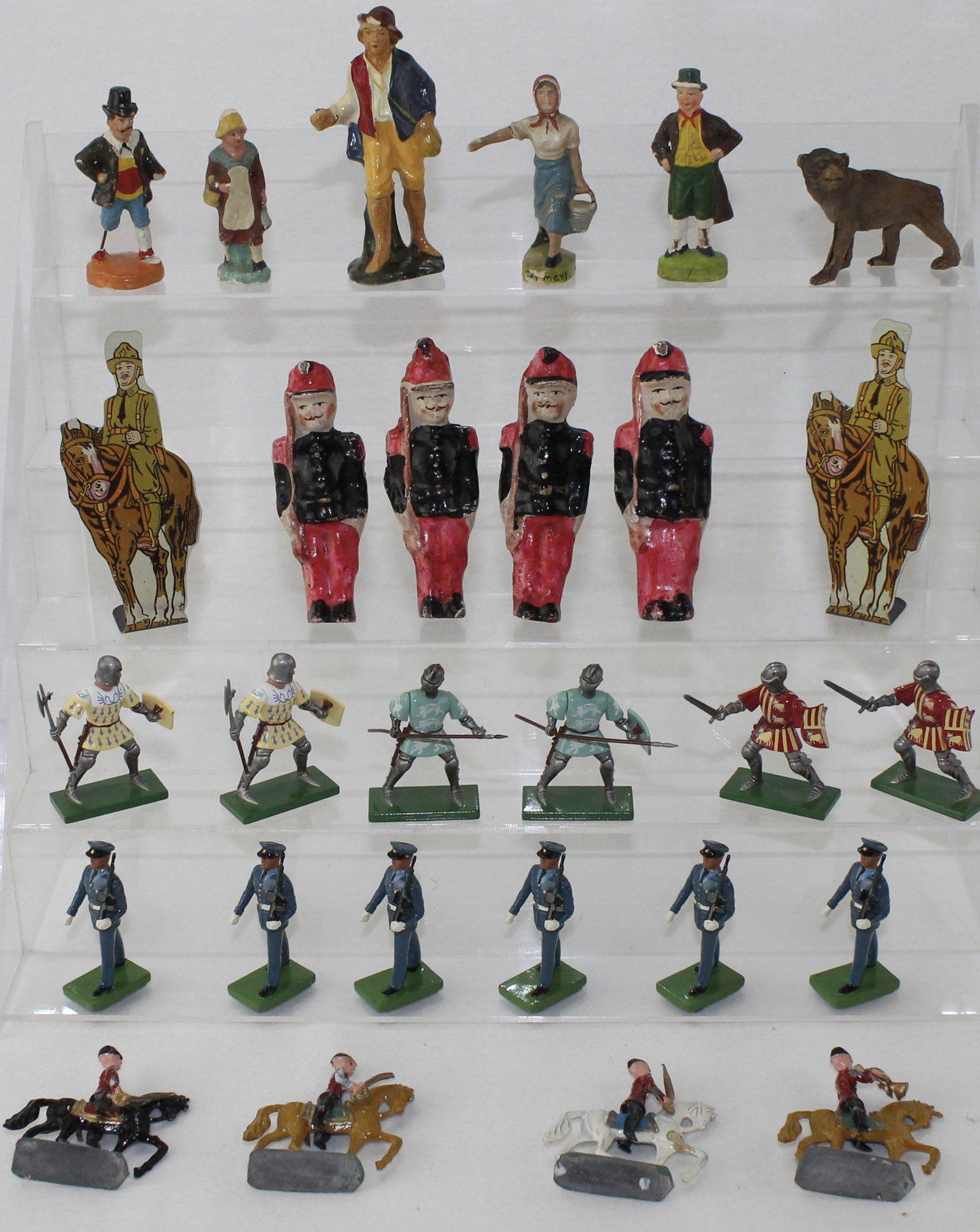 Lot of Composition and Tin Figures (1 of 8)