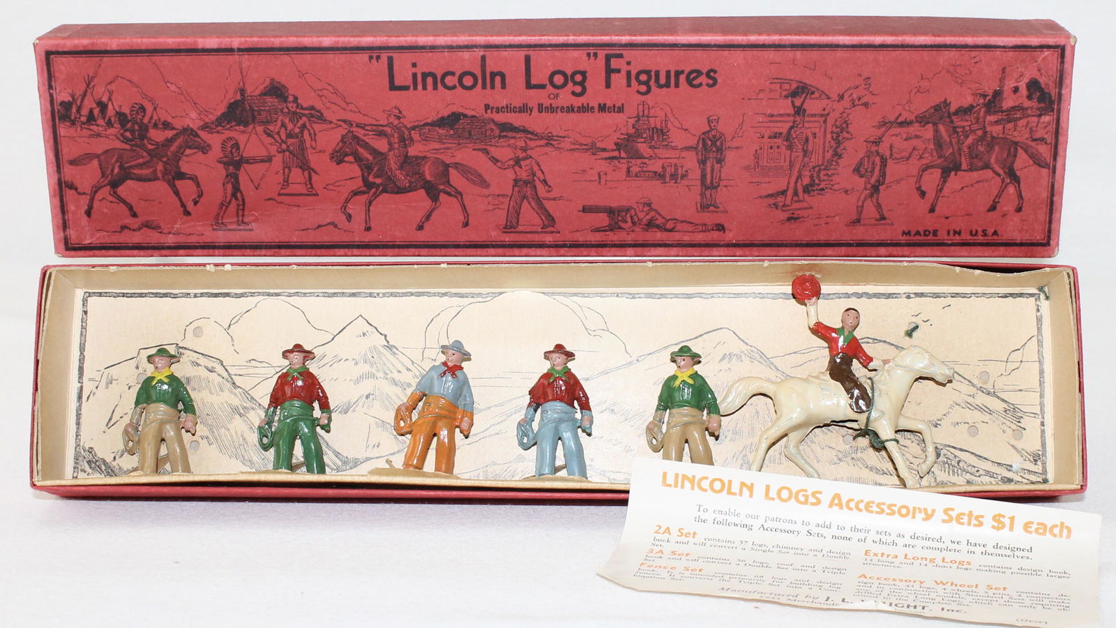 Lincoln Logs NM54 Cowboys with Rope (1 of 4)