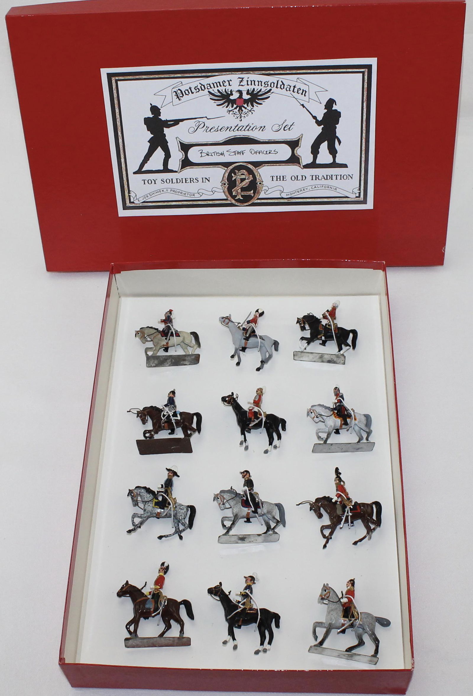 Potsdamer Zinnsoldaten British Staff Officers: Heyde Recreations by Joe Shimek. 48mm. 12 Pieces. Condition Excellent. Box Excellent.