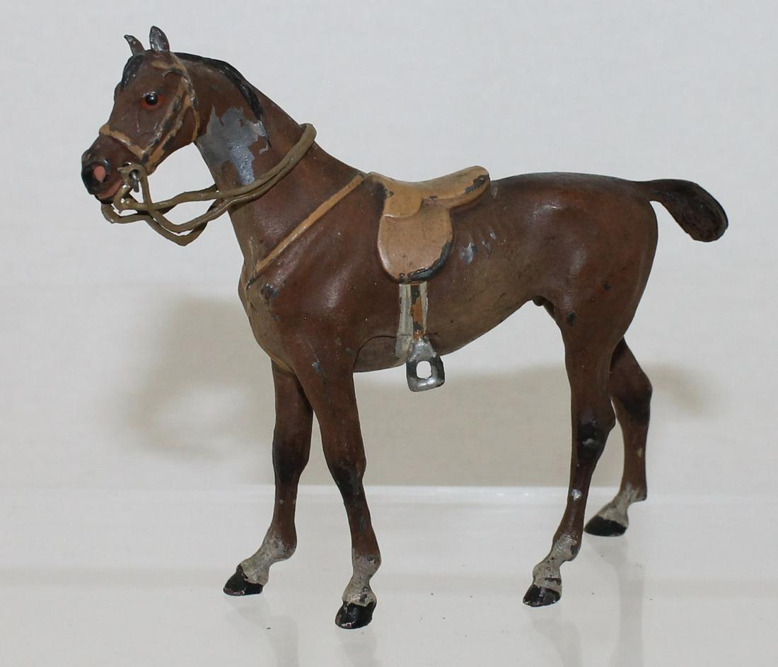 Heyde Size 01 Racehorse: Size 01 (90mm). 1 Piece. Condition Good. Paint Chip on Horse's Neck. No Box.