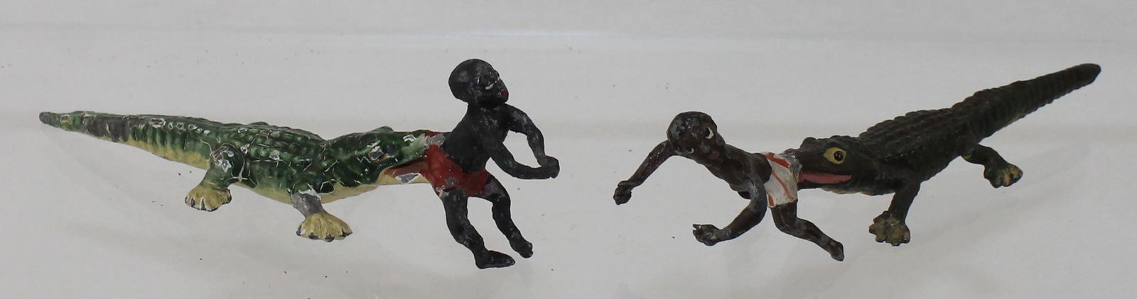 Heyde Lot Souvenir Figure Crocodile Native Boy (1 of 2)