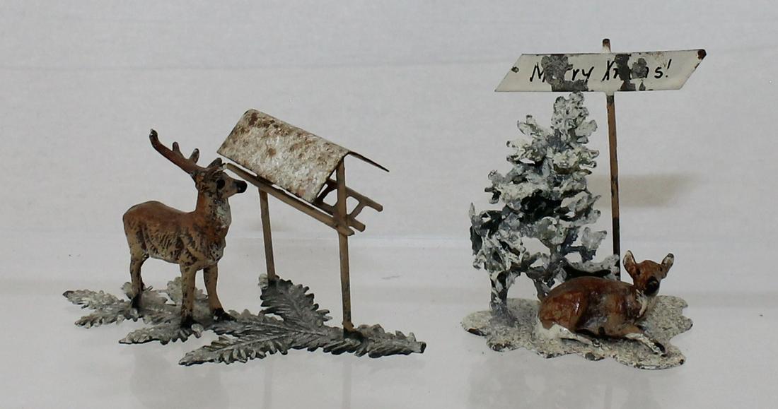 Heyde Lot Souvenir Figures Doe Xmas Sign Stag (1 of 3)