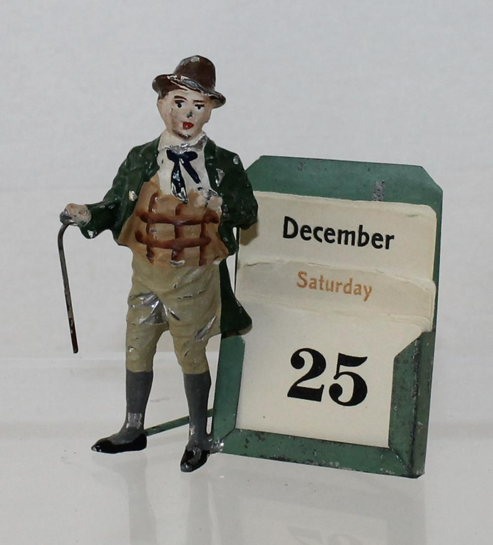 Heyde Lot Souvenir Figure Man With Calendar (1 of 2)