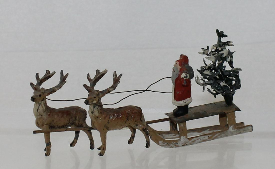 Heyde Souvenir Figure Santa on Sled Reindeer (1 of 3)