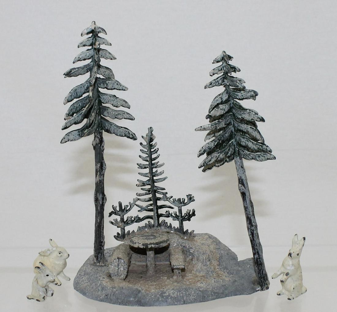 Heyde Vignette Snow Covered Trees Rabbits (1 of 5)