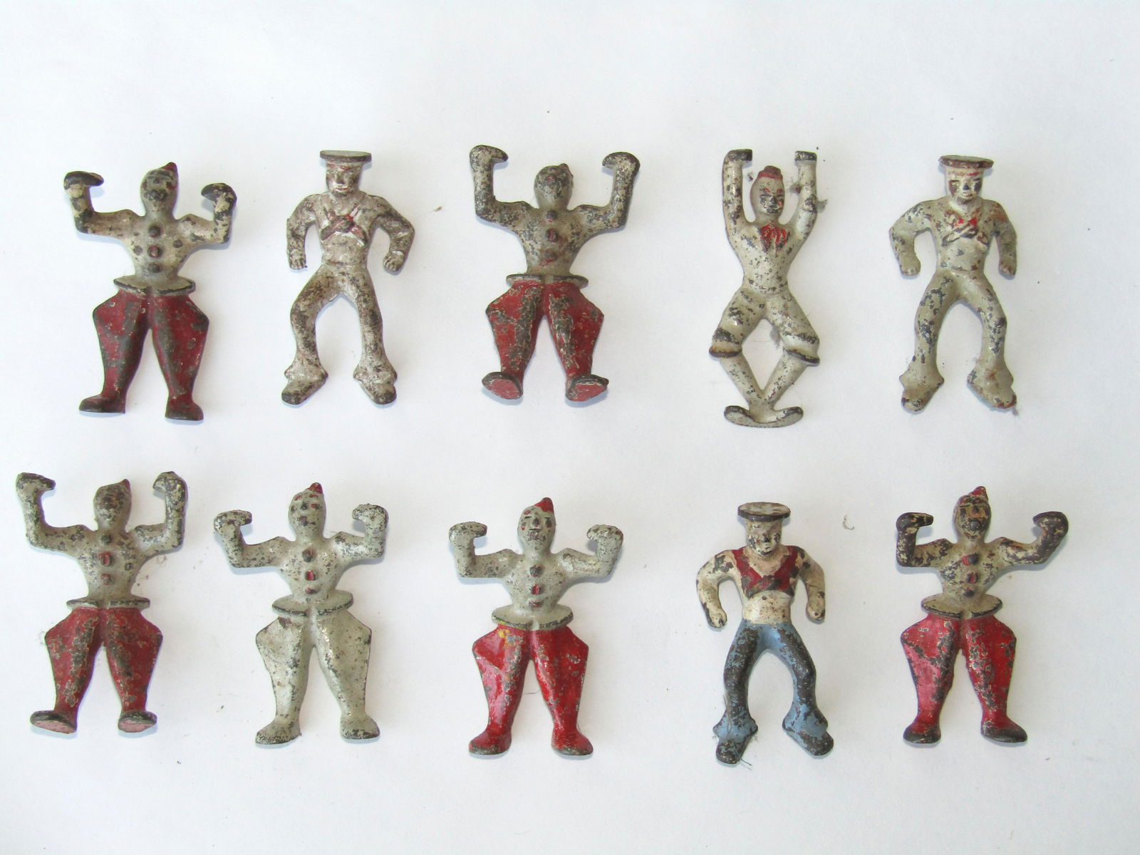 Grey Iron Dimestore "Crazy Clowns" Acrobats (1 of 2)