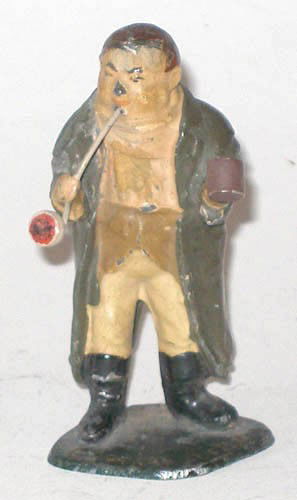 Heyde,Possibly Germany Mr. Weller: Heyde,Possibly, Made in Germany. Pre War. Souvenir or "Knick Knack" Dickens Character Mr. Weller, based on the drawings of Joseph Clayton Clarke, reattached to incorrect "Captain Cuttle" base.
