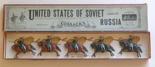 Britains Set #136 Russian Cossacks: Britains Set #136 Russian Cossacks Untied in Original United States of Soviet Russia Box. Pre War.