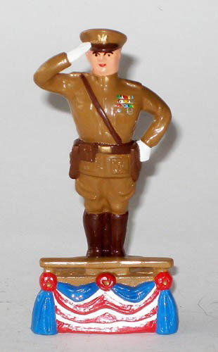 Louis Steinberg Dimestore Conversions General Pers: Louis Steinberg Unique One Of Dimestore Conversions, General Pershing Saluting on base, made 2004.