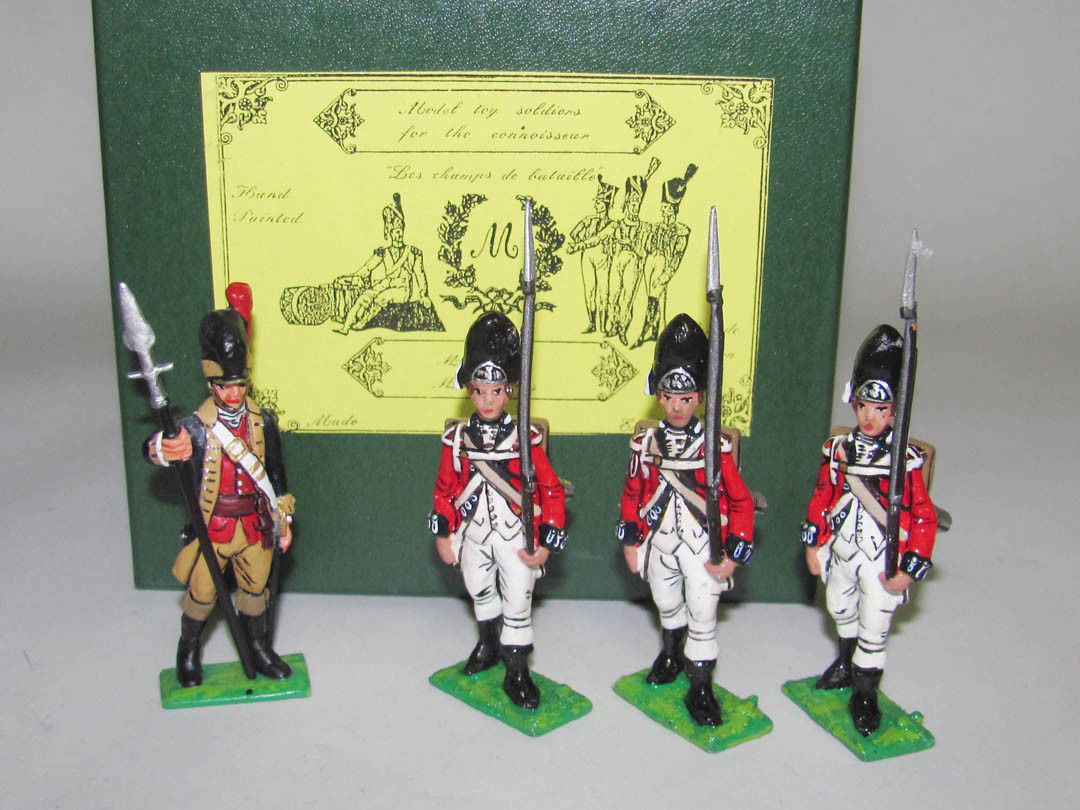 Mulberry Miniatures: Mulberry Miniatures Washingtons Lifeguard Officer, 18th Rhode Islands MIB 4pcs. 2 Boxes