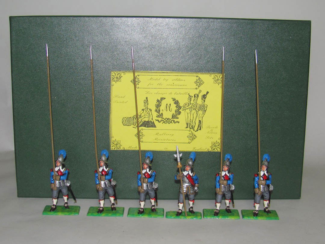 Mulberry Miniatures Pikemen Marching: Mulberry Miniatures Sir Nicholas Slannings Rgt. Pikemen Marching MIB 6pcs.
