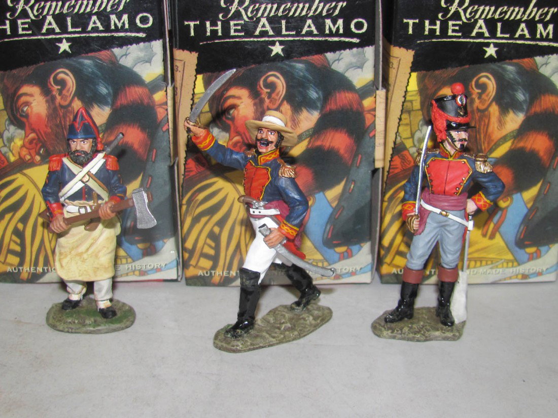 King & Country: Alamo, Officers & Pioneer : King & Country: Alamo, RTA004, 031, 007 Officers & Pioneer MIB 3pcs