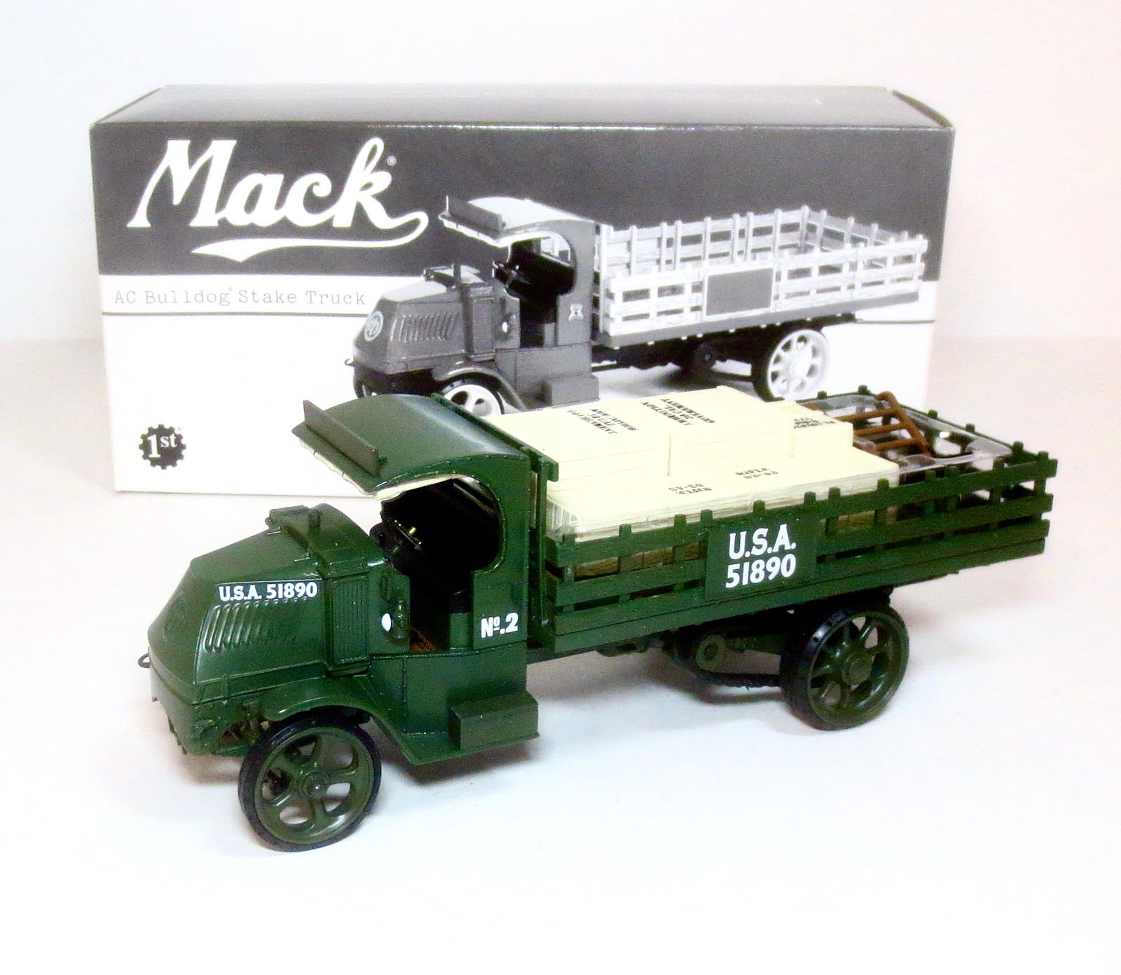 First Gear Mack AC Bulldog Stake Truck 1918 (1 of 1)
