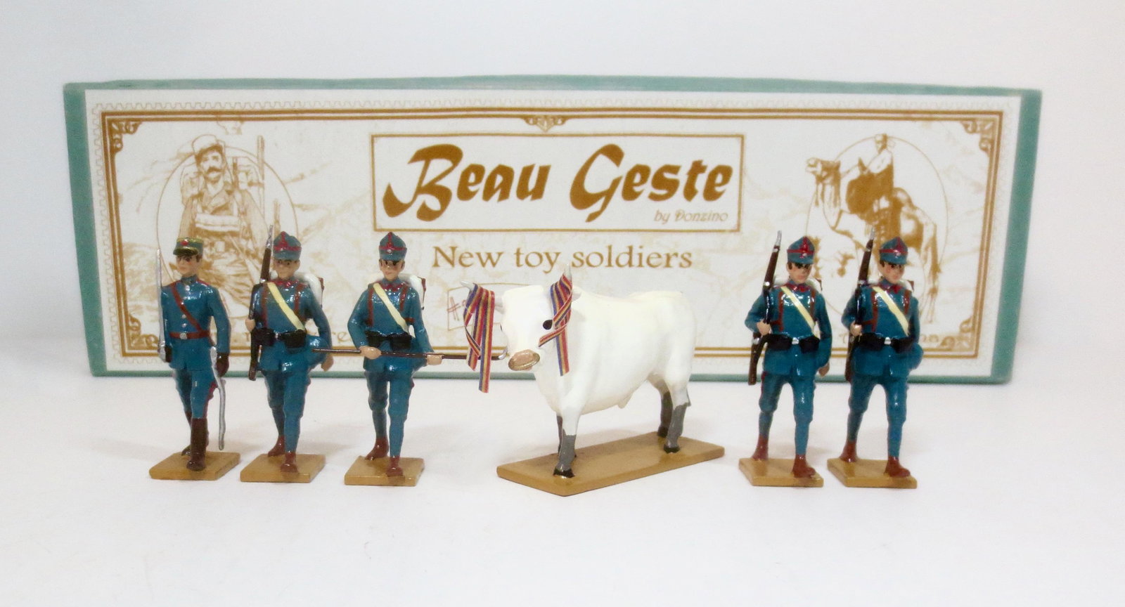 Beau Geste #96 WW1 Romanian Infantry: With Regimental Bull. 6 pieces. Mint condition. Box excellent.