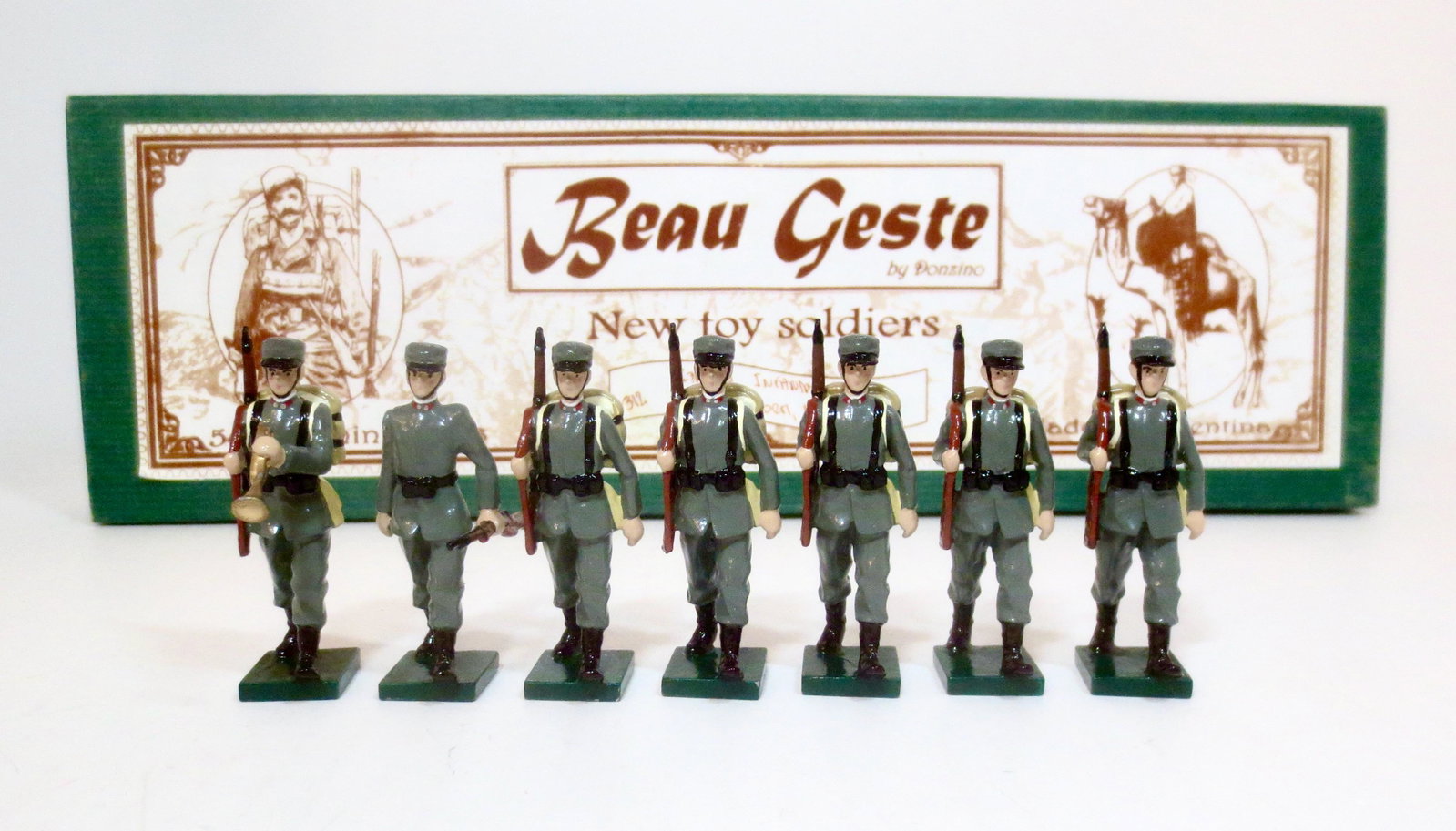 Beau Geste #312 WW1 Italian Infantry: Winter Uniforms. 7 pieces. Mint condition. Box excellent.