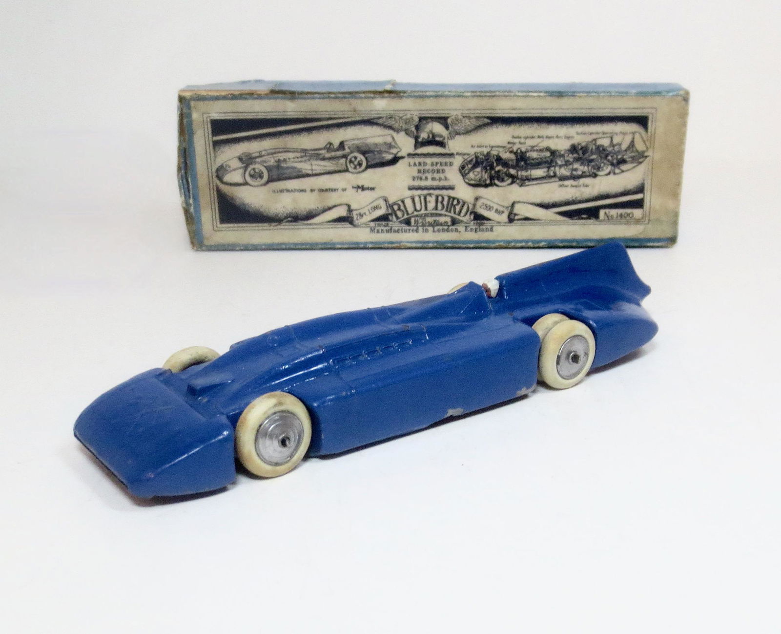 Britains #1400 Blue Bird Race Car (1 of 2)