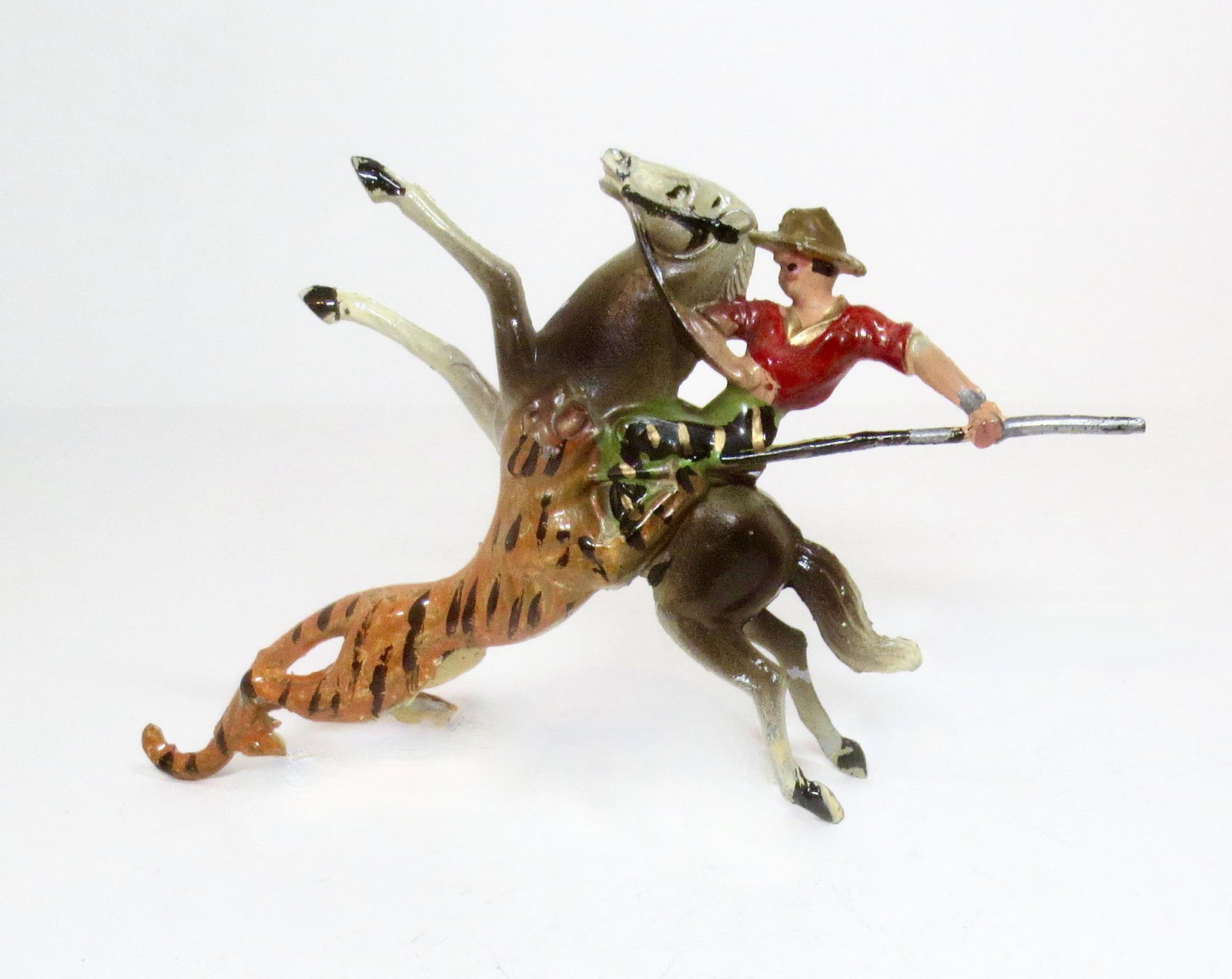 GM France RARE Cowboy Spearing Tiger: One of George Munkle's finest pieces. Excellent condition. Unboxed.
