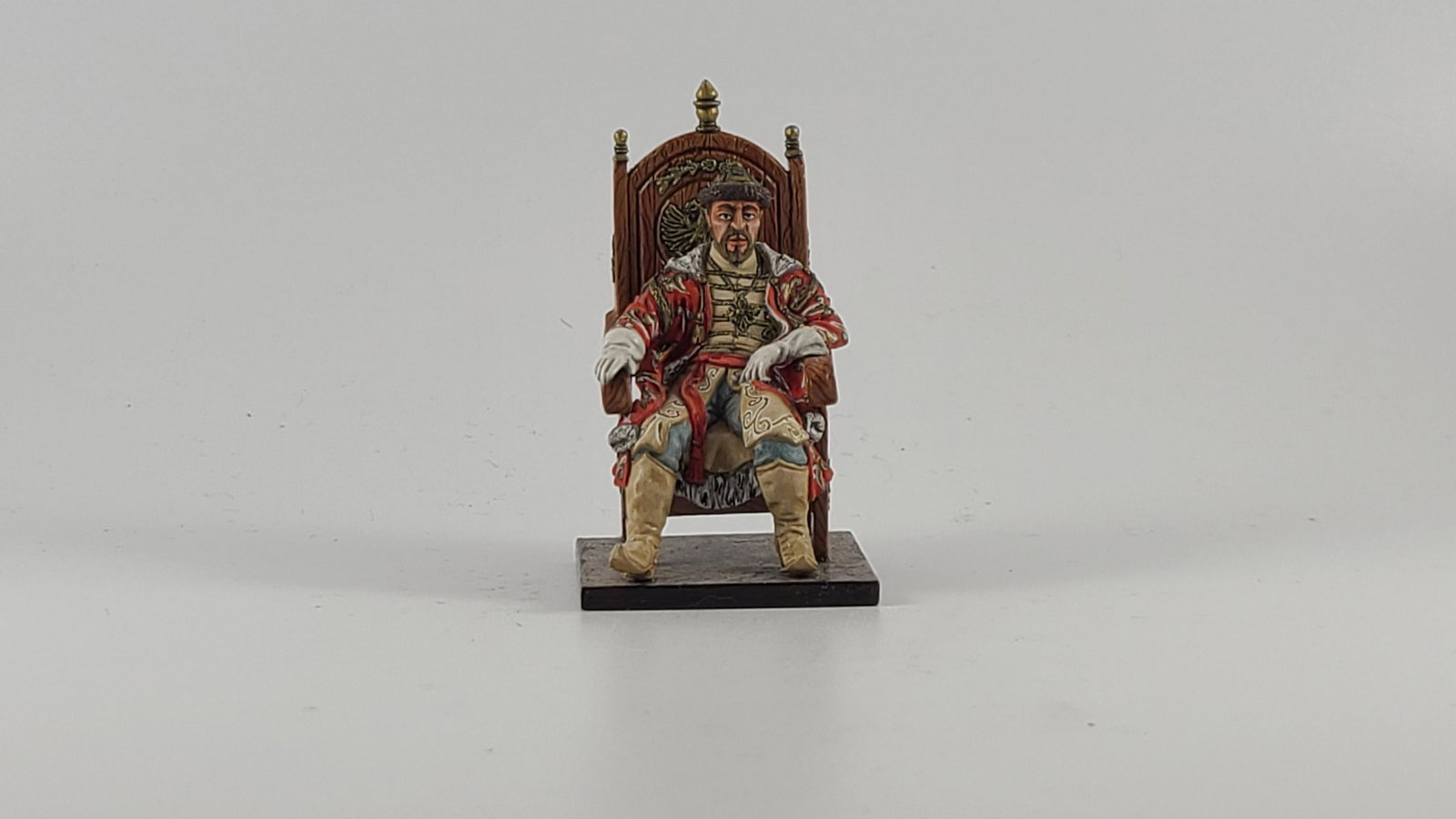 AeroArt St. Petersburg Collection #100: AeroArt Military Miniatures - The St. Petersburg Collection #100 - Russian Tsar Ivan the Terrible Seated on Throne. Produced in 1995 with a total of 40 figures ever made. Near Mint, Unboxed, 1 piece.