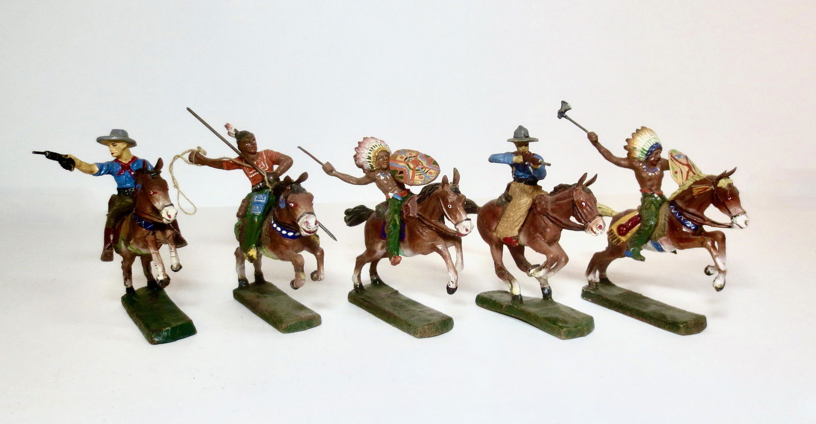 Elastolin Mounted Cowboys & Indians (1 of 1)