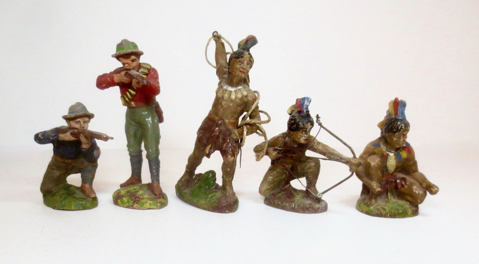 Early Large Scale Elastolin Cowboys & Indians (1 of 1)