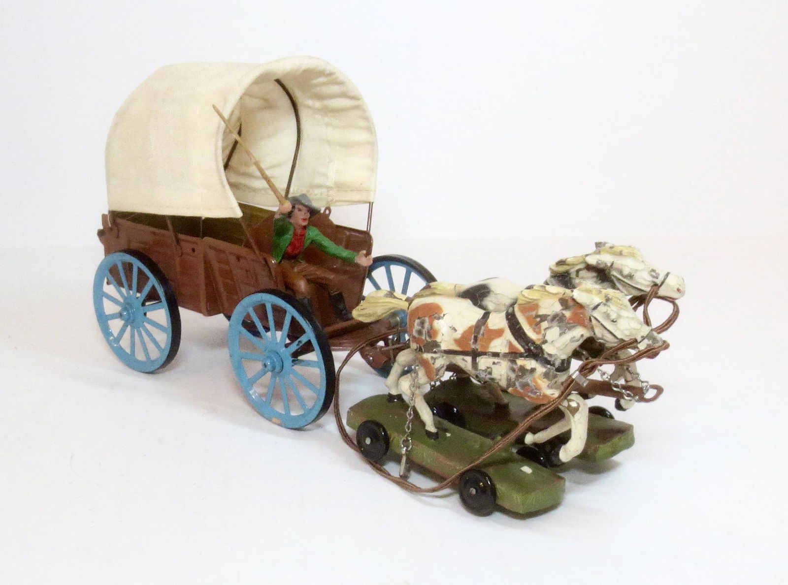 Elastolin Horse Drawn Covered Wagon & Driver (1 of 1)