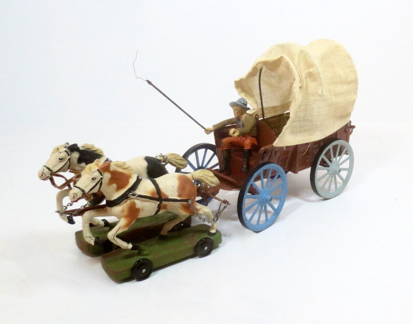 Elastolin Horse Drawn Covered Wagon & Driver (1 of 1)