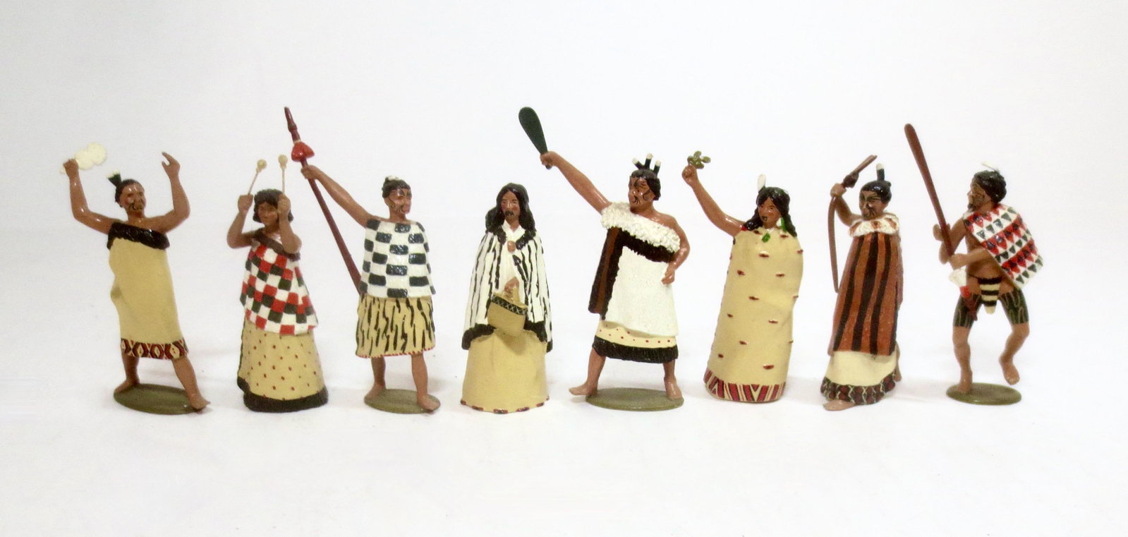 Imperial Maori Figures: 8 pieces. Near mint to excellent condition. Unboxed.