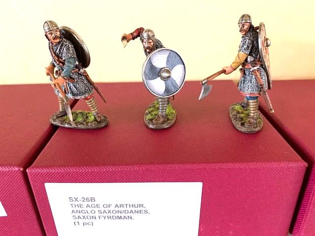 John Jenkins - The Age of Arthur: John Jenkins The Age of Arthur Anglo Saxon/Danes - SX-06A Anglo HouseCarl (1 pc), SX-26B Saxon Fyrdman (1pc), SX-06B Saxon HouseCarl (1pc). Mint in Box.
