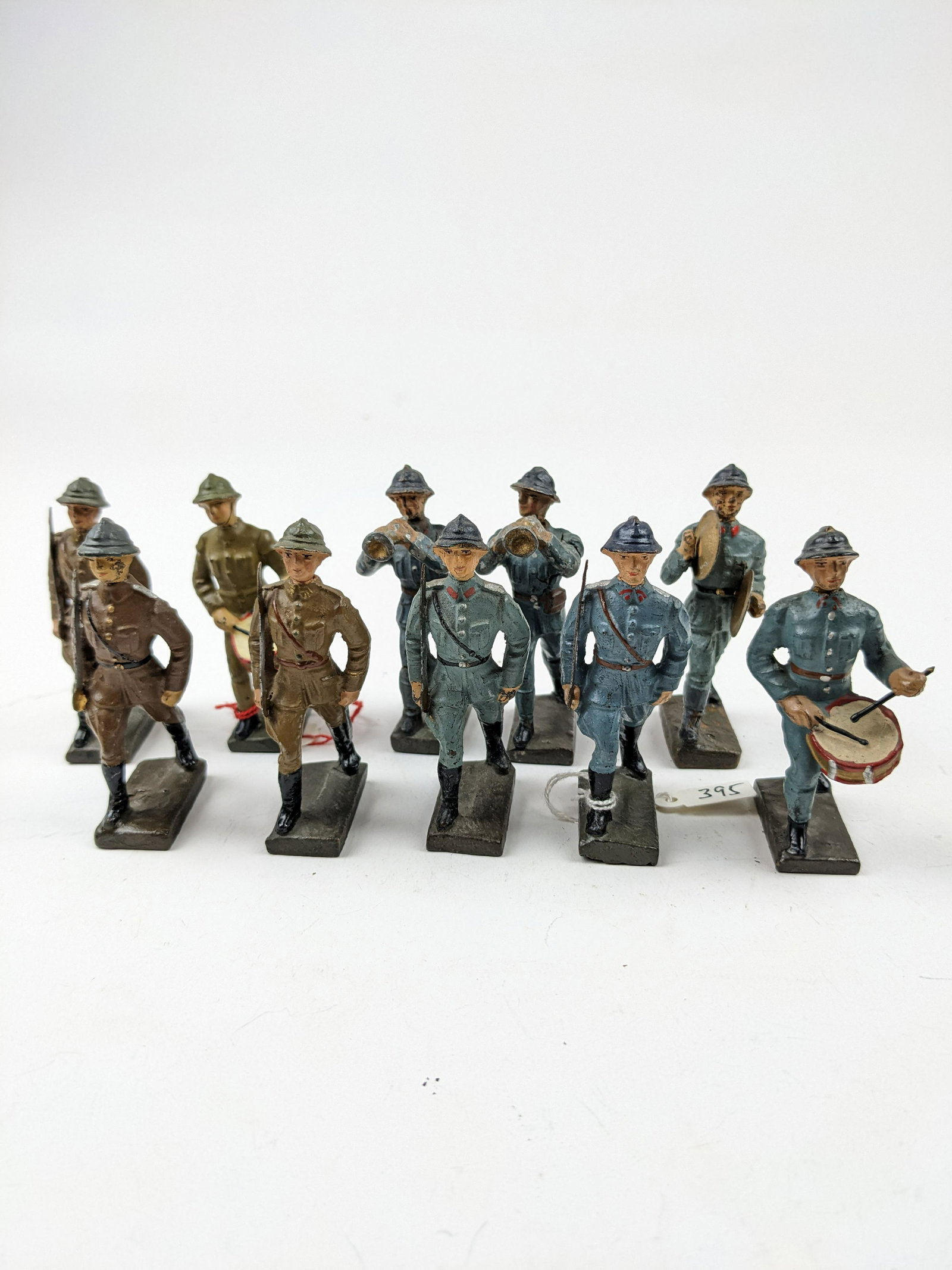 Lineol French Officers And Band Soldiers: 10 Pieces Condition Very Good (Some black Touch Up)