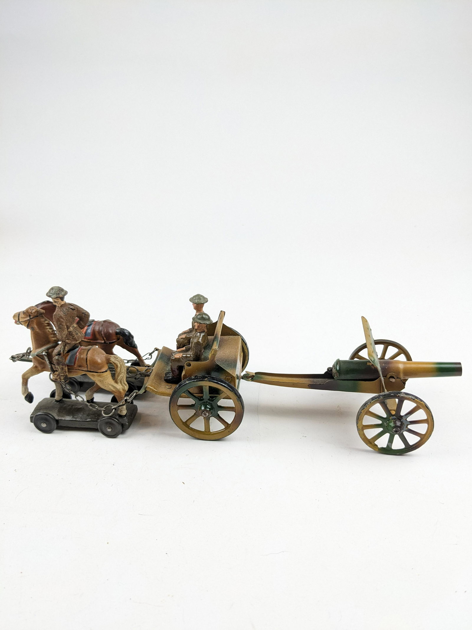 Lineol British Horse-drawn Gun Team Camo: 6 Pieces Condition Very Good