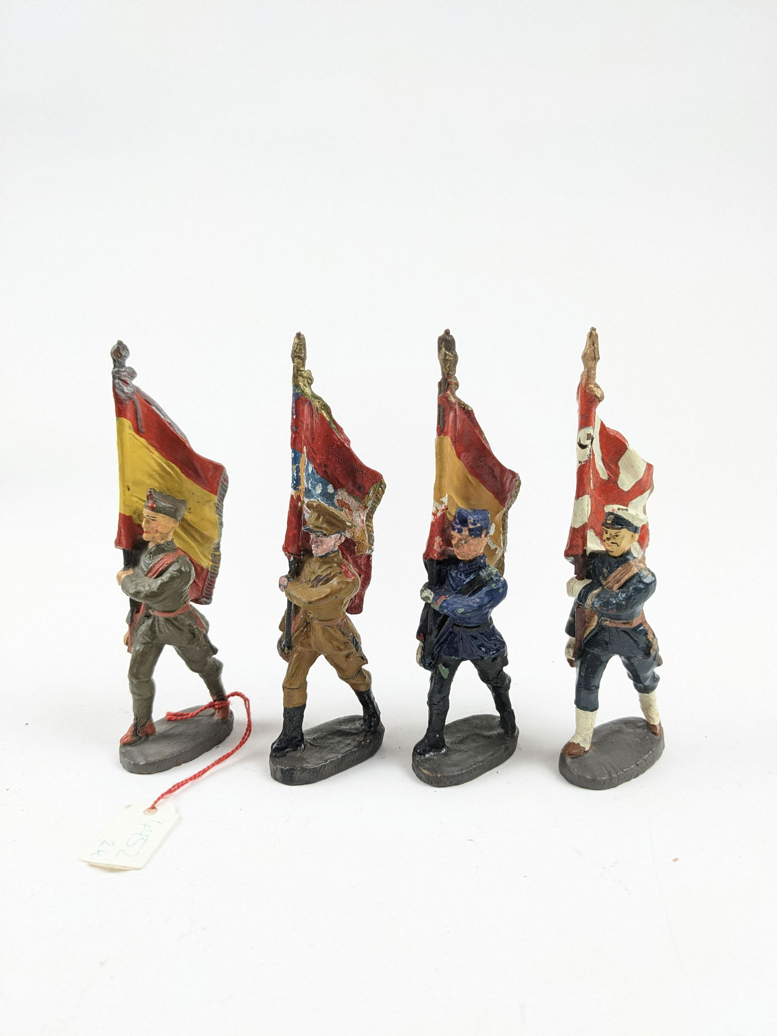 Elastolin Flag-bearer Various Countries Comp Flags (1 of 1)