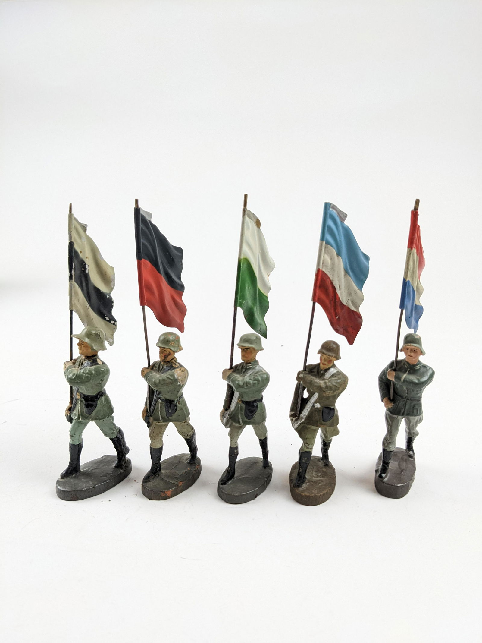 Elastolin Flag-bearers Various Countries (1 of 1)