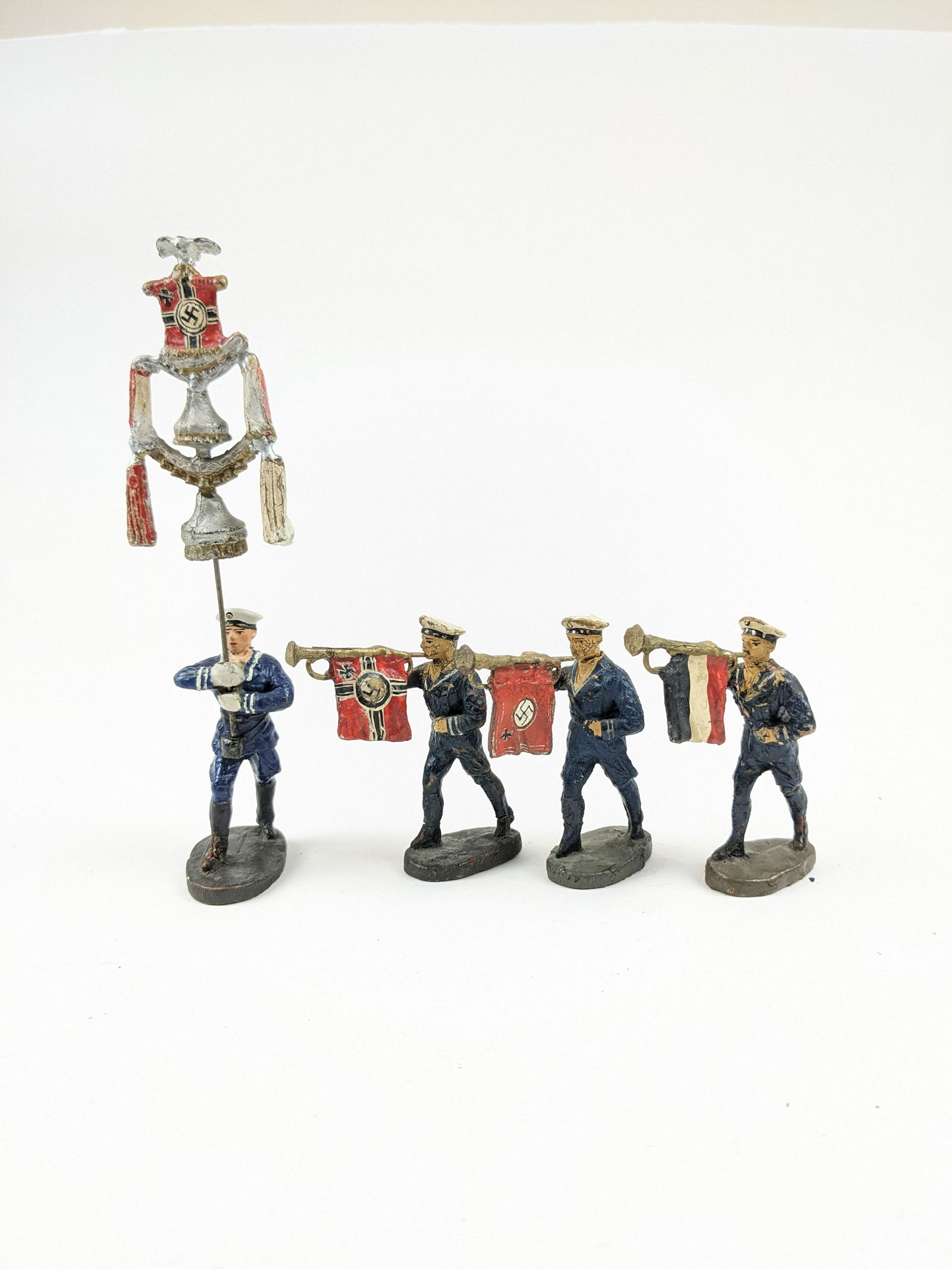 Elastolin German Sailors W/Jingle Johnny & Bugles (1 of 1)