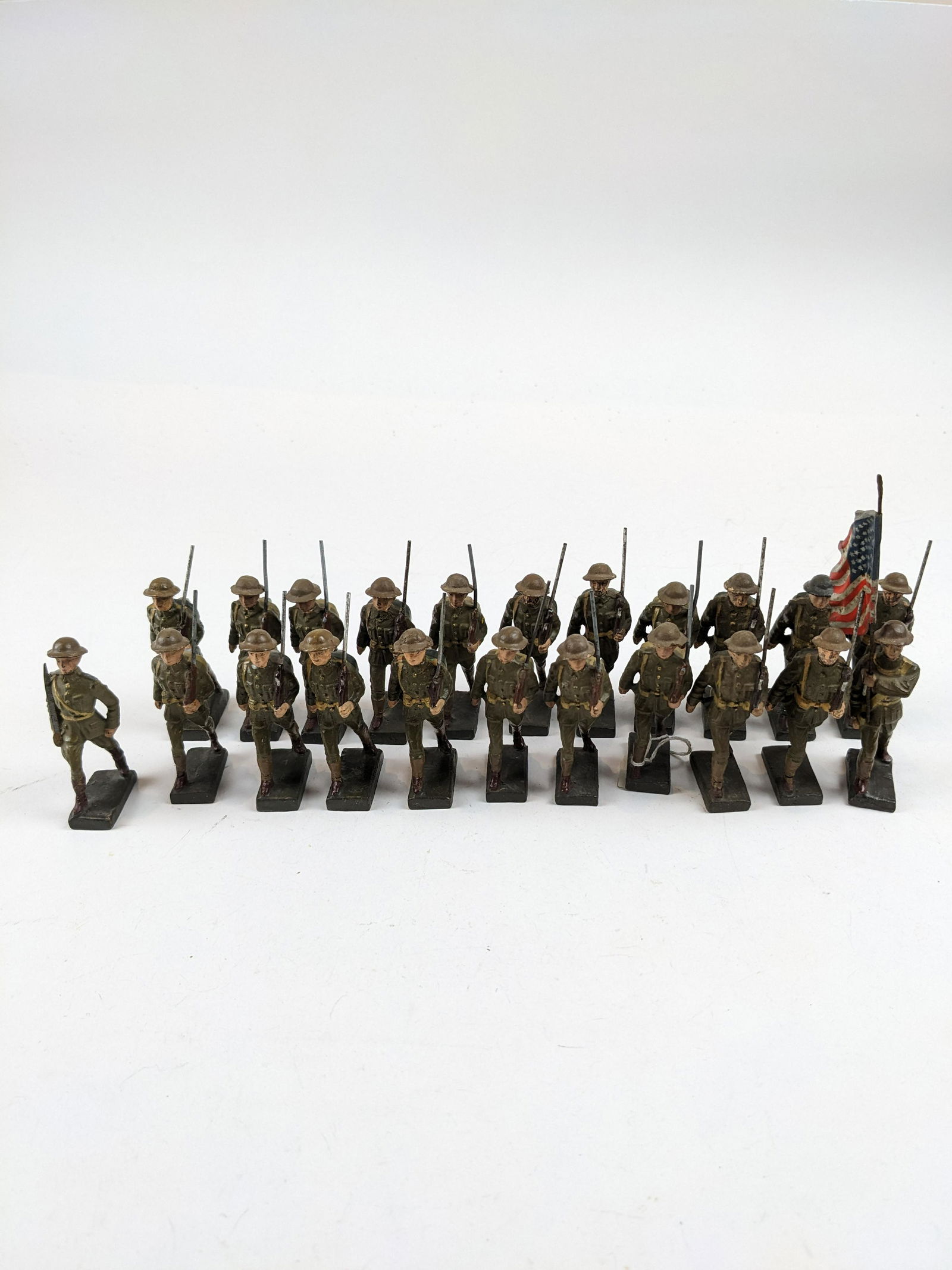 Lineol U.S. Steel Helmets Marching W/Packs (1 of 1)