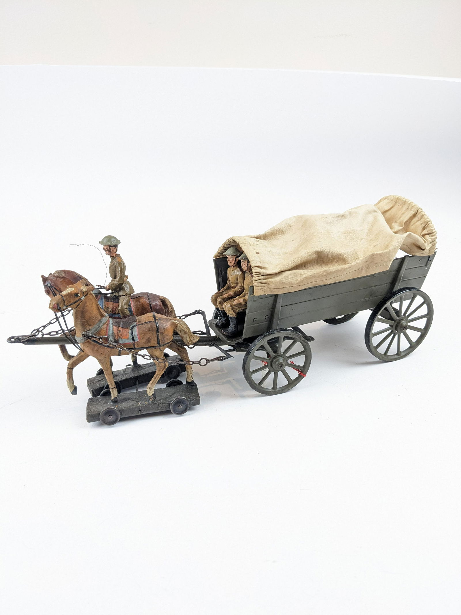 Lineol U.S. Horse-drawn Covered Wagon 8cm (1 of 1)