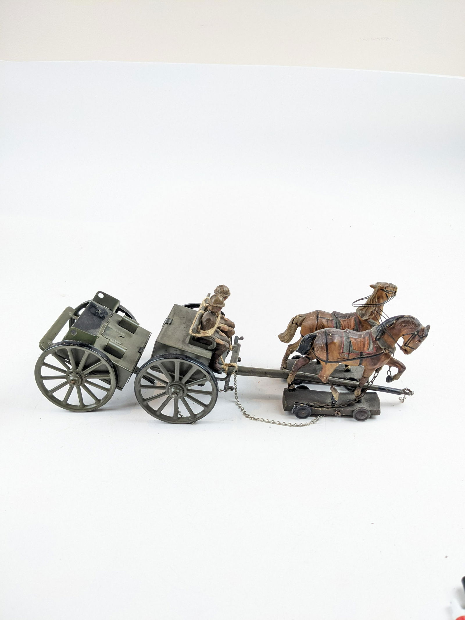 Elastolin British Horse-drawn Double Cart 9cm (1 of 1)