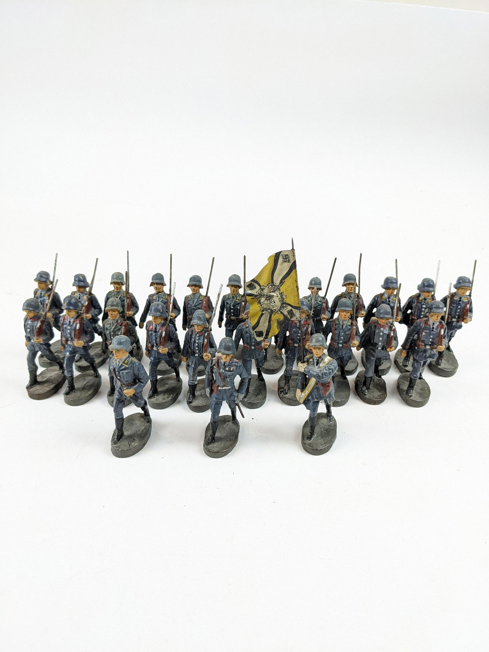 Elastolin German Luftwaffen Marching W/Flag (1 of 1)