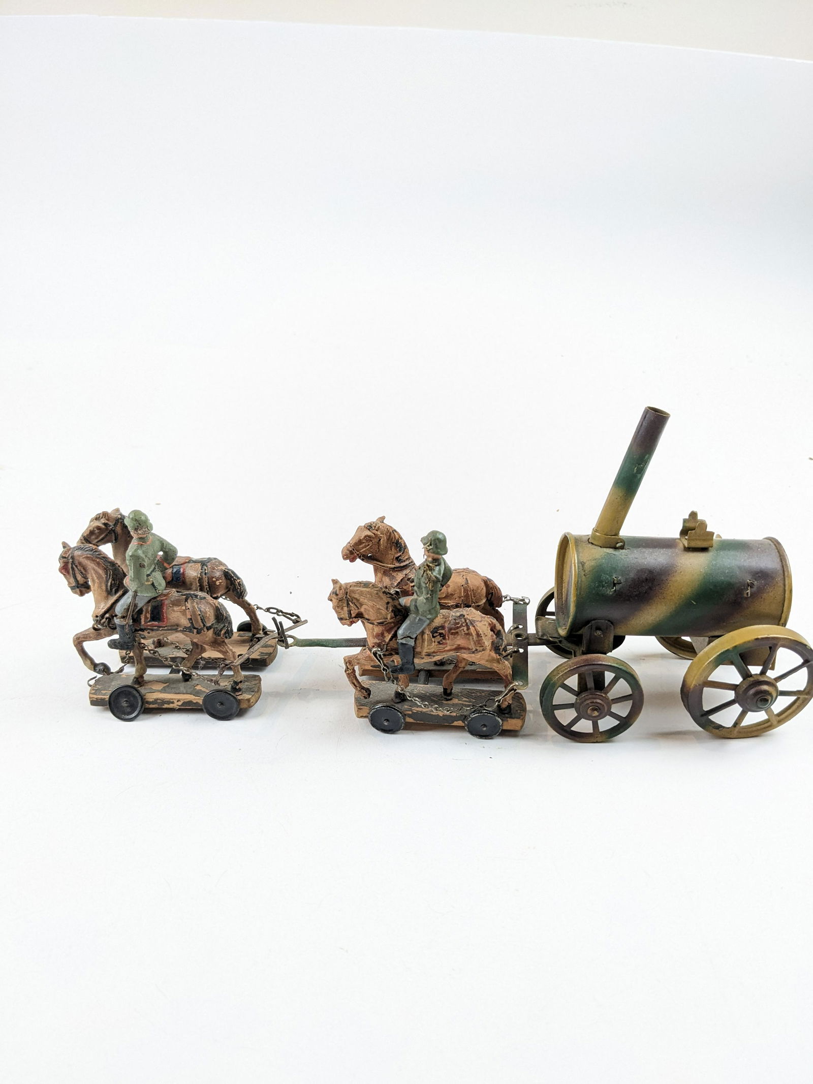 Elastolin German Horse Drawn Oven Camo 6.5cm (1 of 1)